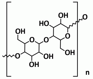 Chemical diagram of cellulose