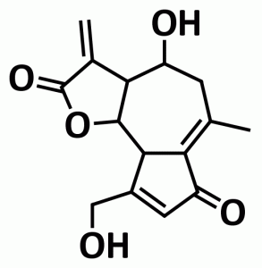 Chemical diagram of lactucin